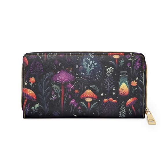 Witchy Potion Zipper Wallet | Dark Forest Tincture Design | Witch | Whimsigoth - Picture 5 of 7